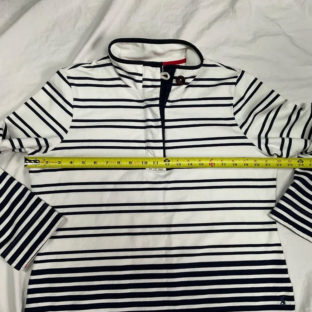 Joules 1/4 Zip Saunton Terry Sweater Top - Picture 4 of 12